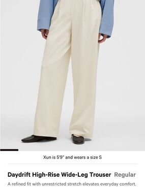 lululemon athletica Daydrift High-Rise Wide-Leg Trousers in Cream